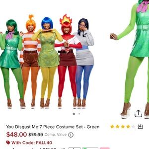 Fashion Nova Inside Out Disgust Character Costume Set